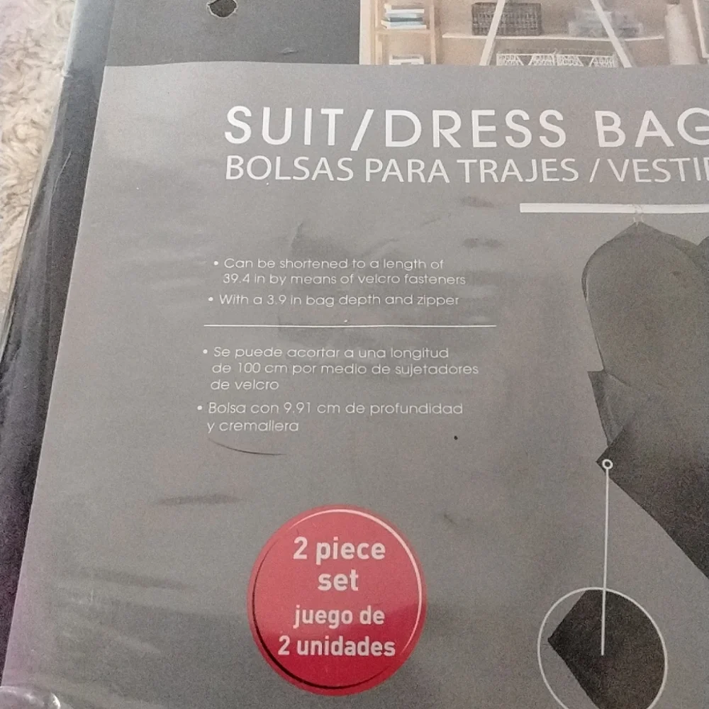 New. Easy Home Suit/ Dress Bags 2 Piece Set.